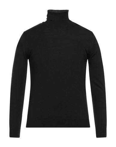 Qb24 Man Turtleneck Black Size S Polyester, Wool
