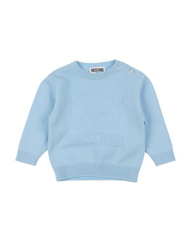Moschino Baby Newborn Sweater Sky Blue Size 3 Cotton