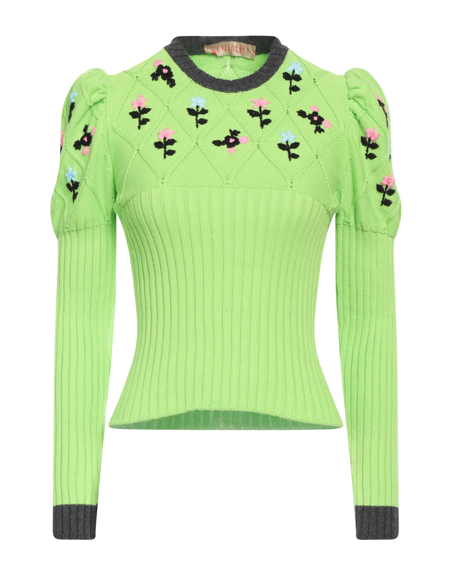 Shop Cormio Woman Sweater Acid Green Size L Cotton