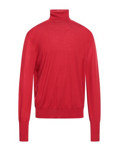 Pt Torino Man Turtleneck Red Size 46 Virgin Wool