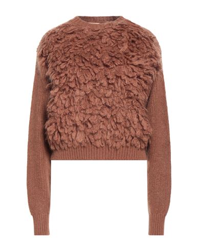 N°21 Woman Sweater Brown Size 4 Polyamide, Mohair Wool, Wool, Viscose, Cashmere