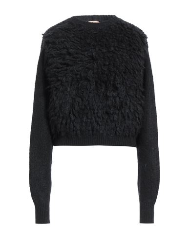 N°21 Woman Sweater Black Size 4 Polyamide, Mohair Wool, Wool, Viscose, Cashmere