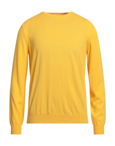 Kangra Cashmere Kangra Man Sweater Yellow Size 40 Cotton In Yellow