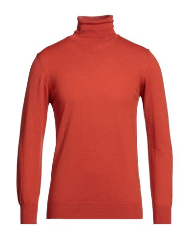 Grey Daniele Alessandrini Man Turtleneck Orange Size 44 Wool, Acrylic