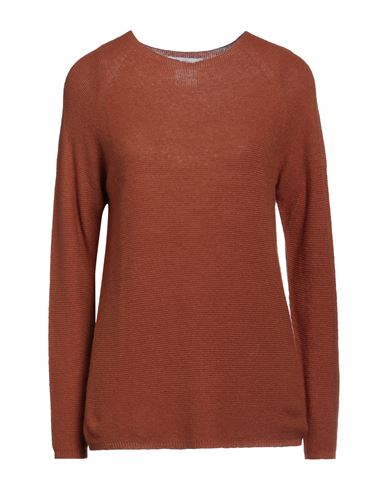 Pianurastudio Woman Sweater Brown Size Xl Wool, Viscose, Polyamide, Cashmere