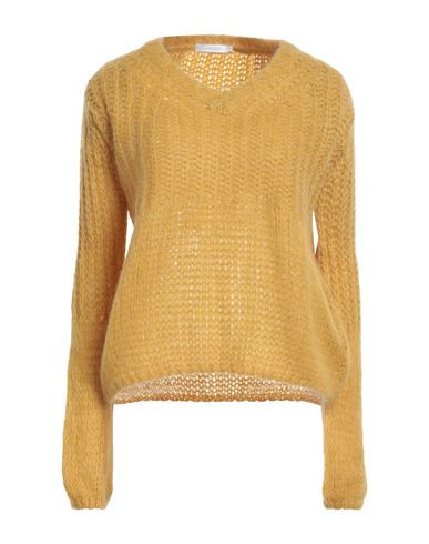 Paperlace London Woman Sweater Ocher Size 4 Acrylic, Mohair Wool In Yellow