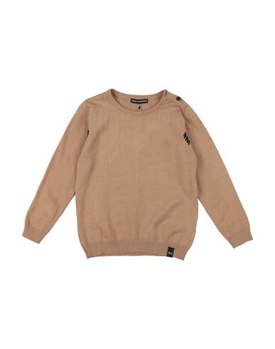 Daniele Alessandrini Babies'  Toddler Boy Sweater Camel Size 5 Viscose, Nylon In Beige