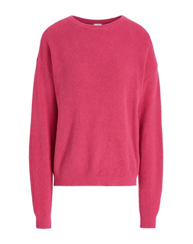 8 By Yoox Knit Ribbed Cotton Sweater Woman Sweater Fuchsia Size Xl Cotton, Recycled Cotton In Pink