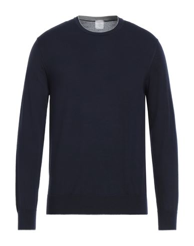Eleventy Man Sweater Navy Blue Size L Wool, Silk