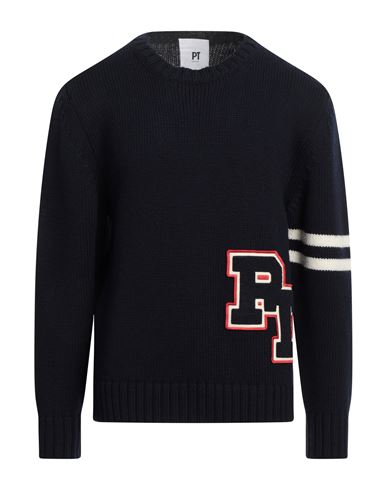 Pt Torino Man Sweater Midnight Blue Size 42 Virgin Wool