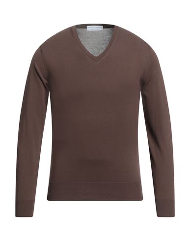 Filippo De Laurentiis Man Sweater Brown Size 36 Cotton