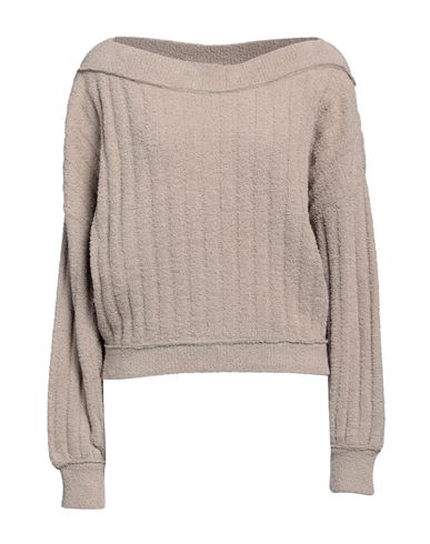 Free People Woman Sweater Khaki Size M Polyester, Nylon, Elastane In Beige