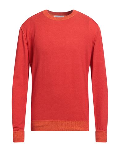 Filippo De Laurentiis Man Sweater Tomato Red Size 44 Cotton