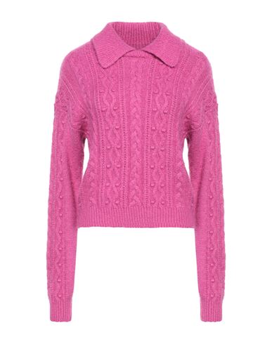 Free People Woman Sweater Magenta Size S Cotton, Nylon, Acrylic, Polyester, Elastane