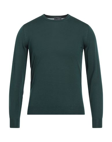Shop Drumohr Man Sweater Dark Green Size 50 Merino Wool