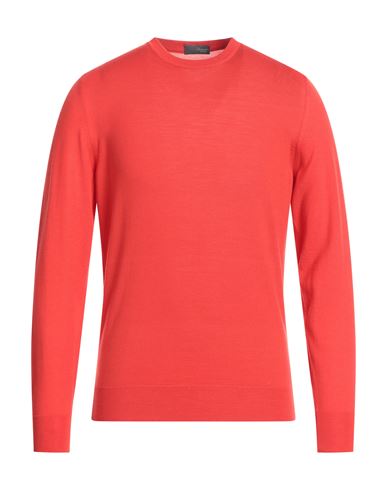 Shop Drumohr Man Sweater Tomato Red Size 40 Merino Wool