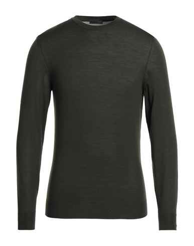 Shop Drumohr Man Sweater Military Green Size 44 Merino Wool