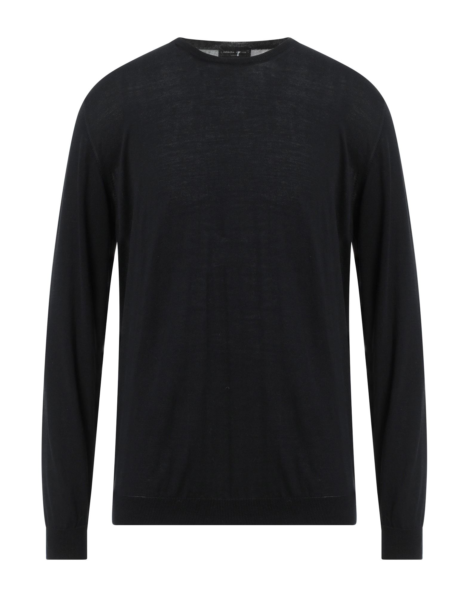 Shop Roberto Collina Man Sweater Black Size 44 Cotton