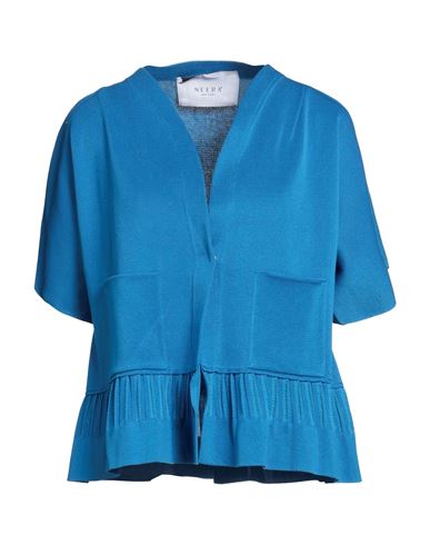 Neera 20.52 Woman Cardigan Azure Size 10 Cotton, Elastane In Blue