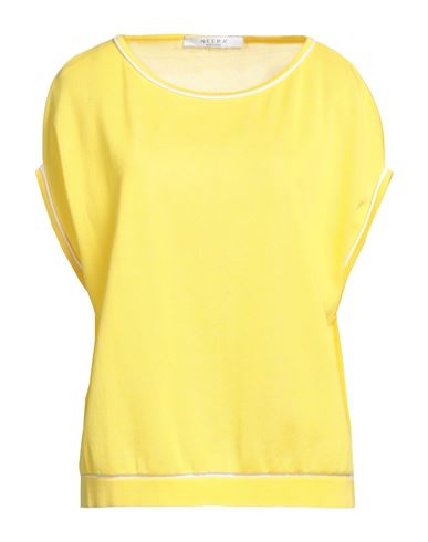 Neera 20.52 Woman Sweater Yellow Size 4 Cotton, Elastane