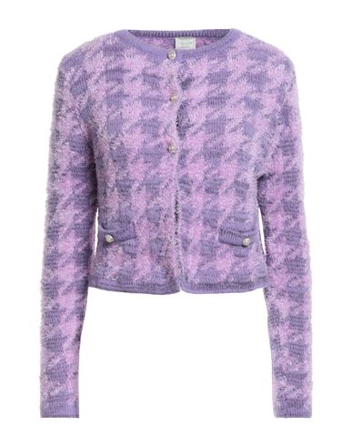 No-nà Woman Cardigan Light Purple Size S Acrylic, Polyester, Wool