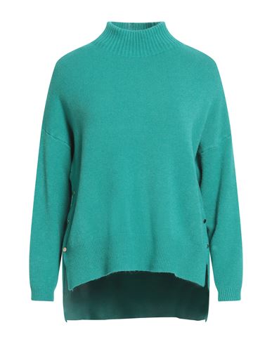 No-nà Woman Turtleneck Turquoise Size S Viscose, Polyester, Polyamide In Blue