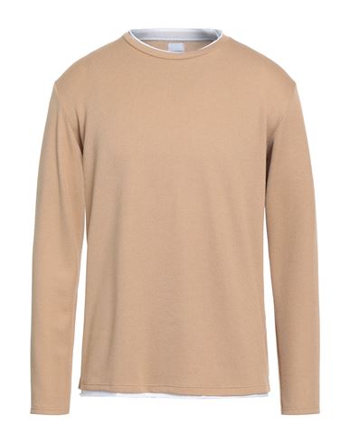 Stilosophy Man Sweater Camel Size Xl Polyester, Viscose, Cotton In Beige