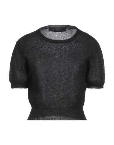 FEDERICA TOSI FEDERICA TOSI WOMAN SWEATER BLACK SIZE 4 MOHAIR WOOL, ALPACA WOOL, POLYAMIDE 