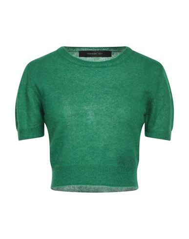 Federica Tosi Woman Sweater Green Size 0 Mohair Wool, Alpaca Wool, Polyamide