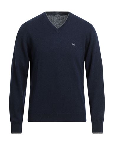 Harmont & Blaine Man Sweater Midnight Blue Size Xxl Merino Wool, Viscose, Polyamide, Cashmere In Navy Blue