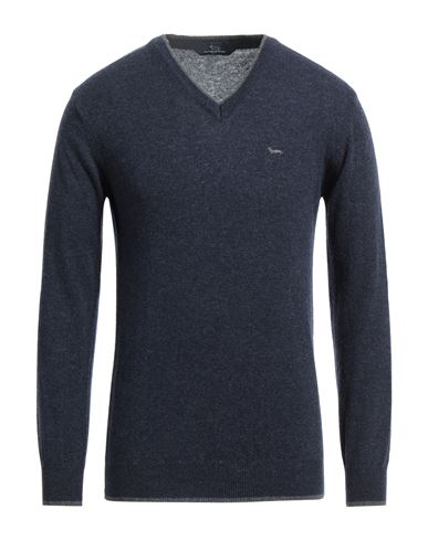 Harmont & Blaine Man Sweater Midnight Blue Size Xxl Merino Wool, Viscose, Polyamide, Cashmere In Navy Blue