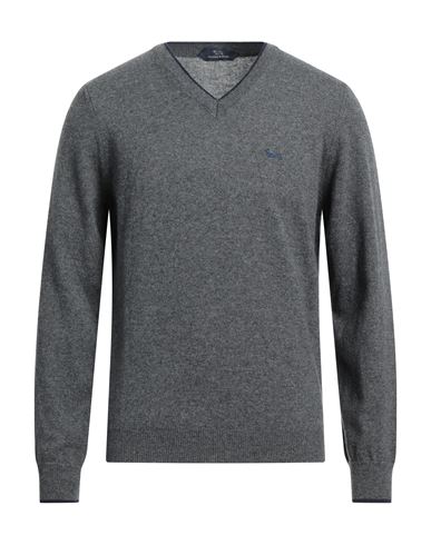 Harmont & Blaine Man Sweater Lead Size Xl Merino Wool, Viscose, Polyamide, Cashmere In Grey