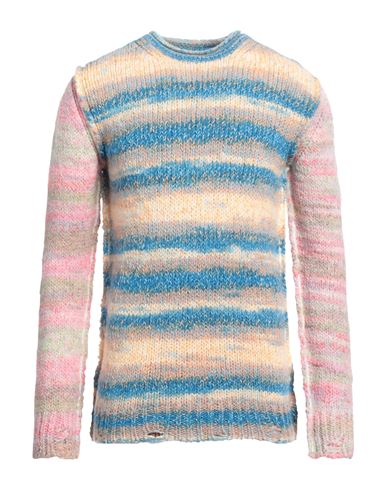 Grey Daniele Alessandrini Man Sweater Azure Size 40 Wool, Acrylic, Alpaca Wool, Elastane In Blue