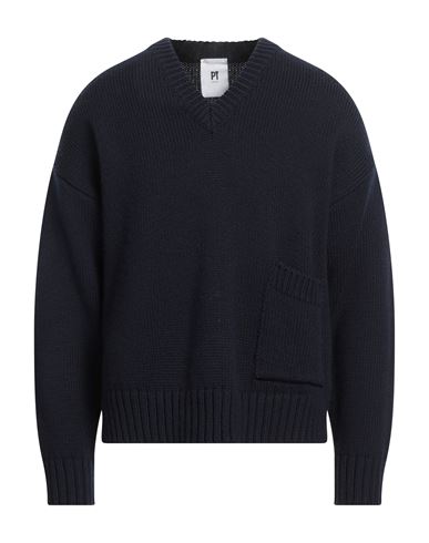 Pt Torino Man Sweater Midnight Blue Size 40 Virgin Wool