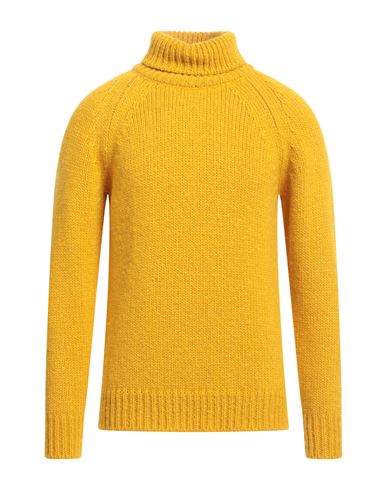 Pt Torino Man Turtleneck Mustard Size 38 Wool, Alpaca Wool, Acrylic In Yellow