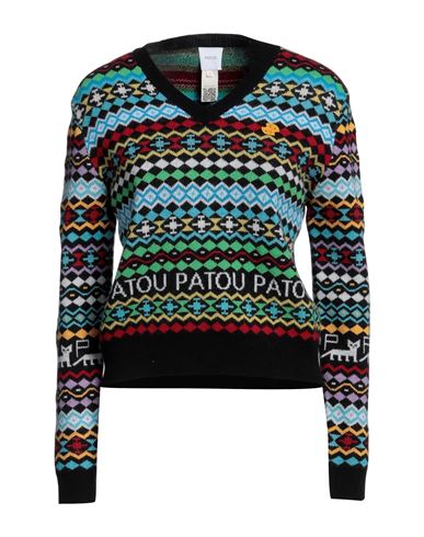 Patou Woman Sweater Black Size L Wool, Cashmere