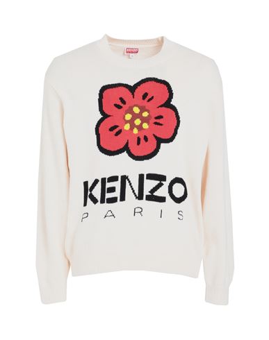 Kenzo Boke Flower Wool Sweater In White