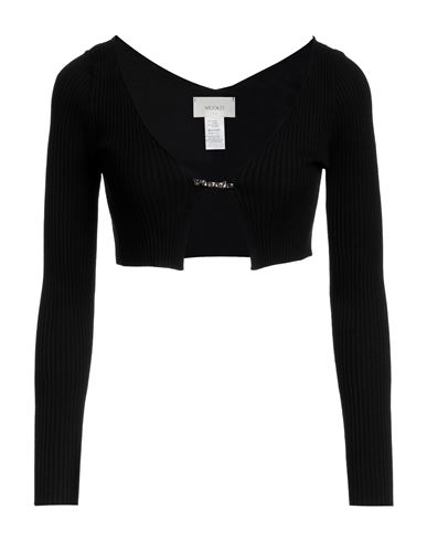 Vicolo Woman Wrap Cardigans Black Size Onesize Viscose, Polyester