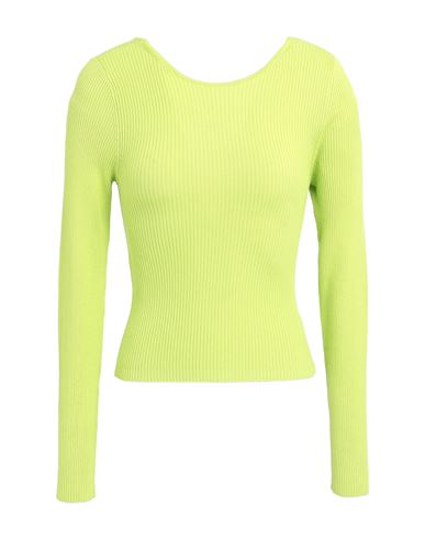 Only Woman Sweater Acid Green Size L Viscose, Nylon
