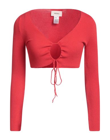Vicolo Woman Wrap Cardigans Red Size Onesize Viscose, Polyester