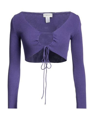 Vicolo Woman Wrap Cardigans Purple Size Onesize Viscose, Polyester