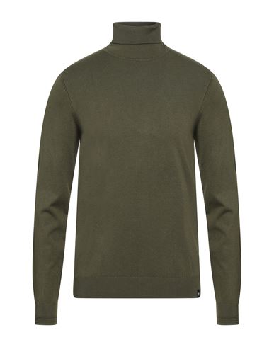 Why Not Brand Man Turtleneck Military Green Size Xl Viscose, Nylon
