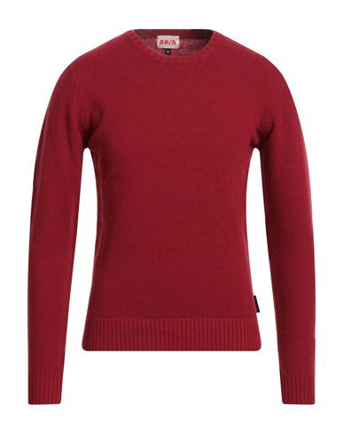 Berna Man Sweater Red Size M Wool, Nylon