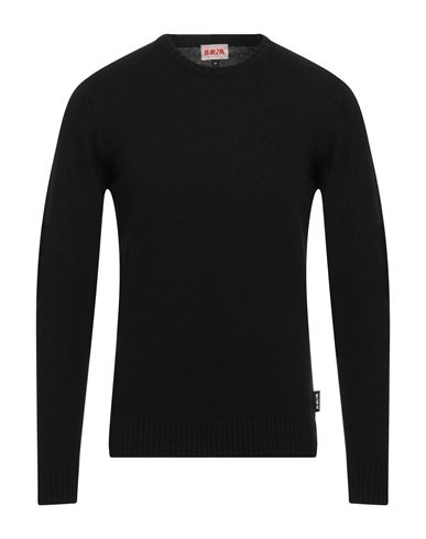 Berna Man Sweater Black Size M Wool, Nylon