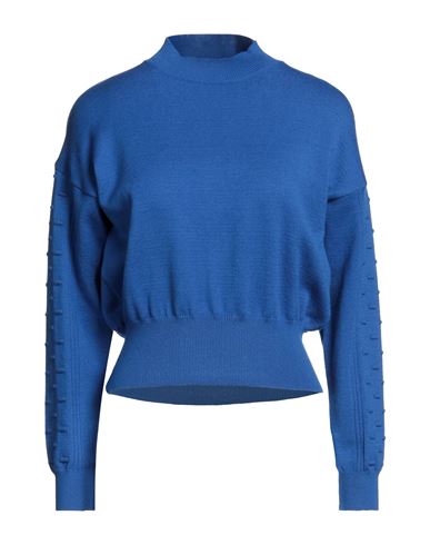 Siste's Woman Sweater Blue Size M Viscose, Polyester, Polyamide