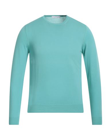 Filippo De Laurentiis Man Sweater Turquoise Size 34 Cotton In Blue