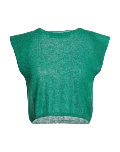 Federica Tosi Woman Sweater Green Size 6 Mohair Wool, Alpaca Wool, Polyamide