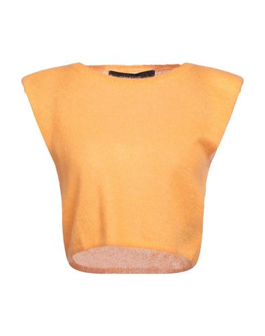Federica Tosi Woman Sweater Orange Size 8 Mohair Wool, Alpaca Wool, Polyamide
