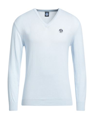 North Sails Man Sweater Sky Blue Size S Cotton In Blue