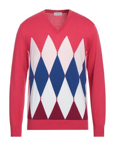 Ballantyne Man Sweater Red Size 40 Cotton, Cashmere